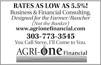 RATES AS LOW AS 5.5%! - Agri-One Financial