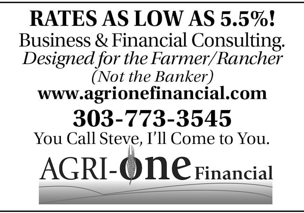 RATES AS LOW AS 5.5%! - Agri-One Financial
