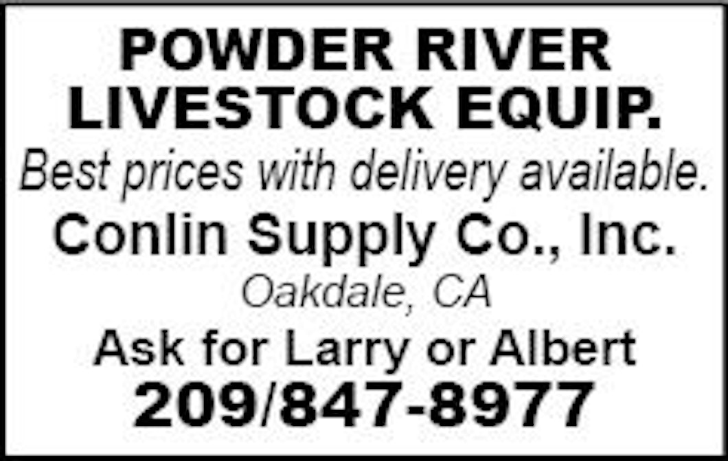 POWDER RIVER LIVESTOCK EQUIP.